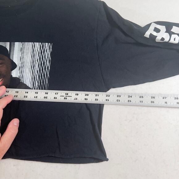 BioWorld Poetic Justice Cropped T-Shirt Size L See Photo Long Sleeve Logo Cotton - Picture 7 of 9